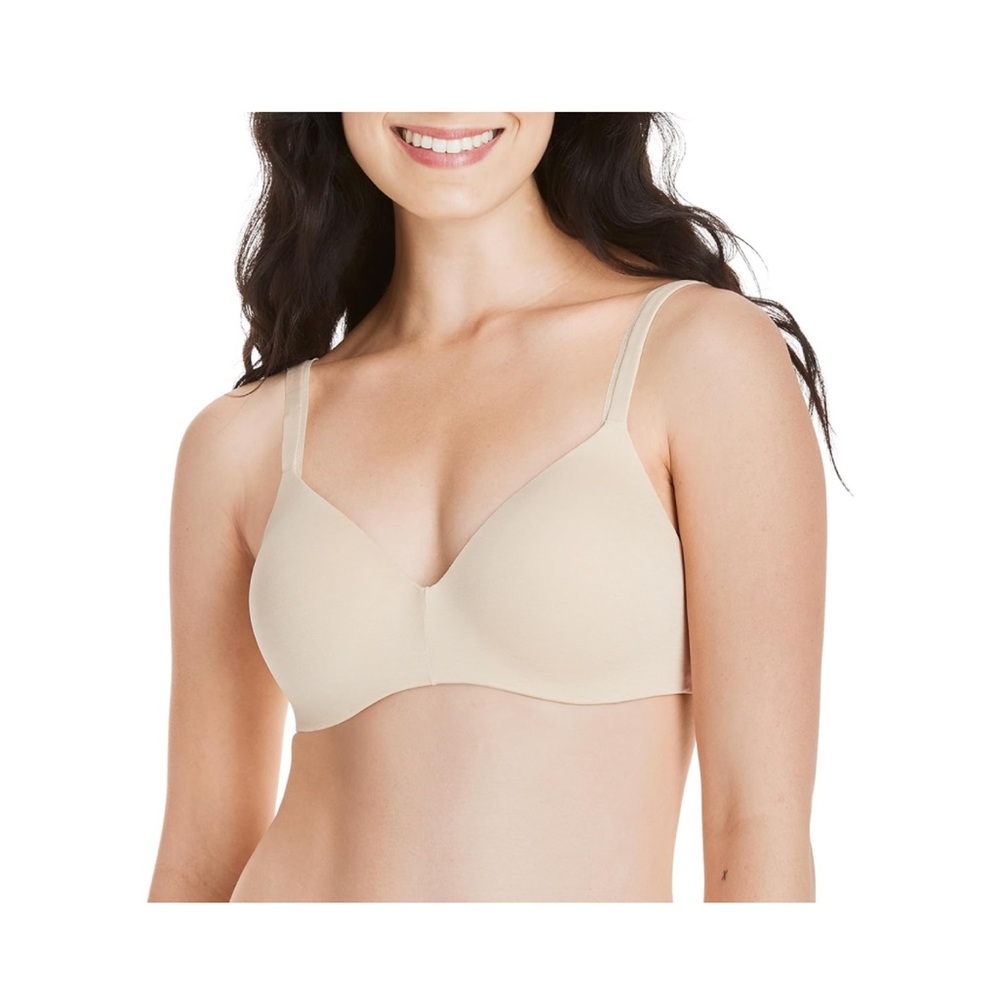 Hanes Women's Wireless Moisture-wicking T-shirt Bra, Wirefree Convertible Bra